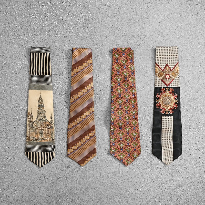 Vintage Tie 复古领带 / 古董领带、丝巾搭配、古着方巾穿搭 - 领带/领带夹 - 丝．绢 多色