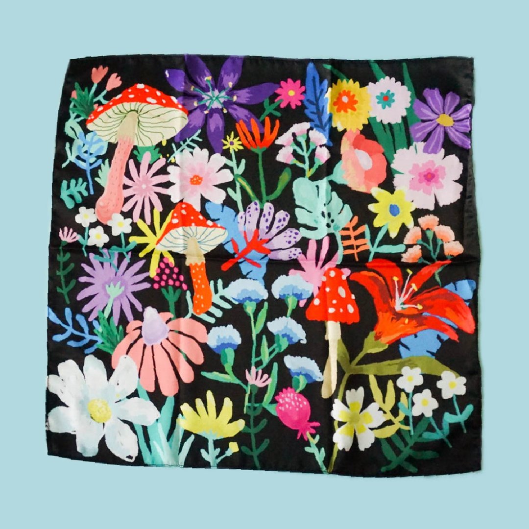 Fluffy flower scarf - 其他 - 其他材质 黑色