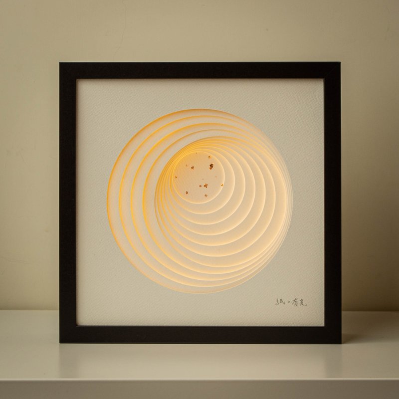 【时 金箔】立体纸雕气氛灯 / 金箔工艺 × 送礼 / 收藏 - 灯具/灯饰 - 纸 白色