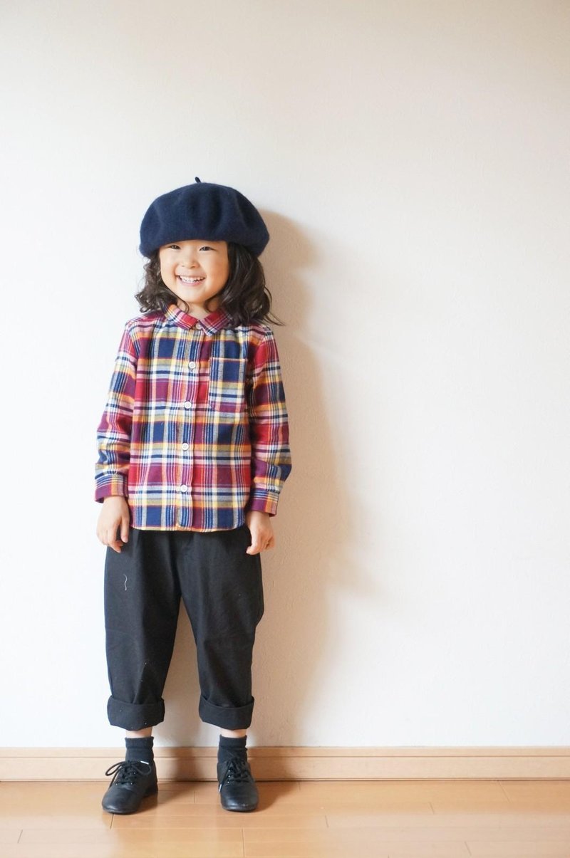 Cotton check shirt 100size - 其他 - 棉．麻 