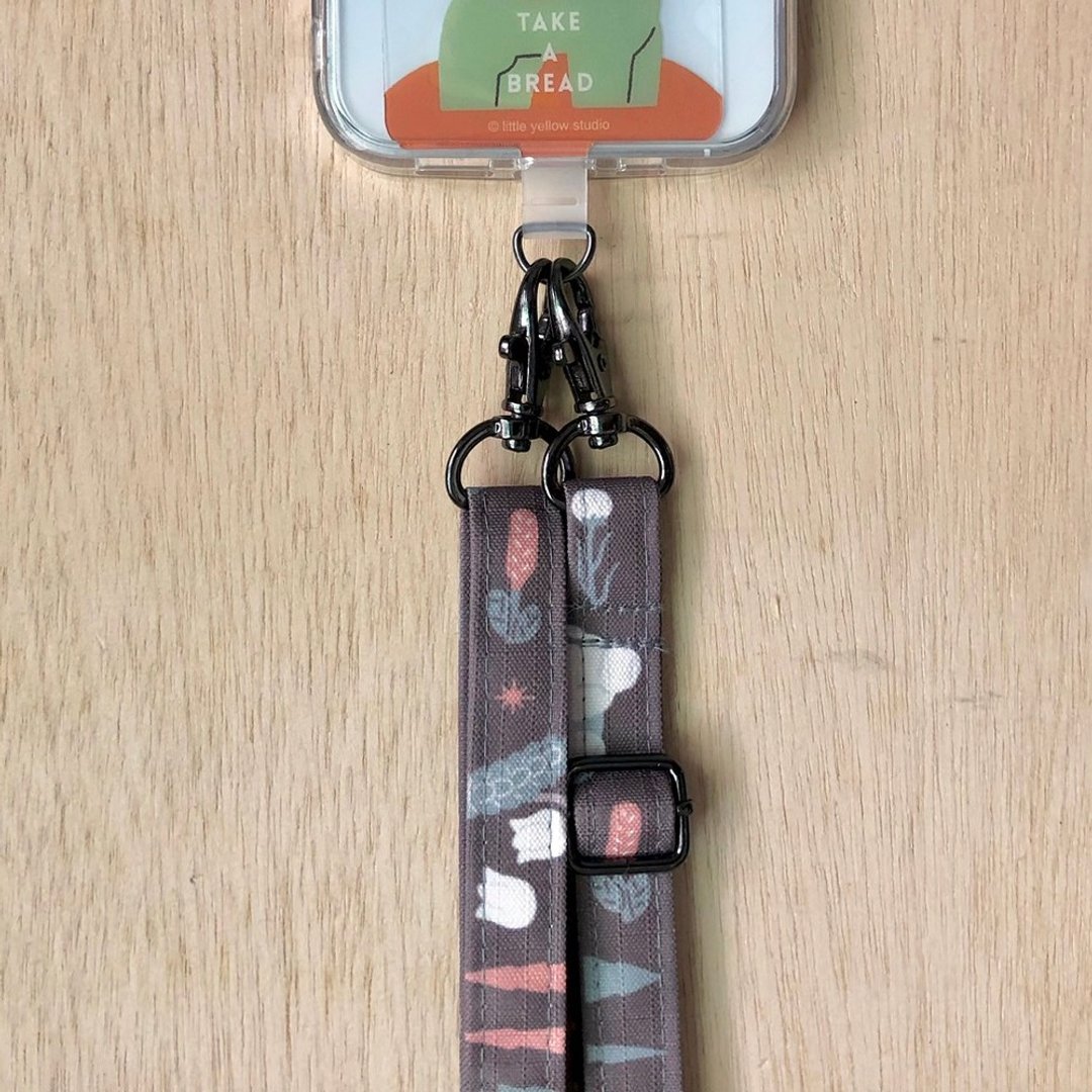 可调式背带 手机背带 轻量防水布 - 极地花纹 - 手机配件 - 防水材质 灰色