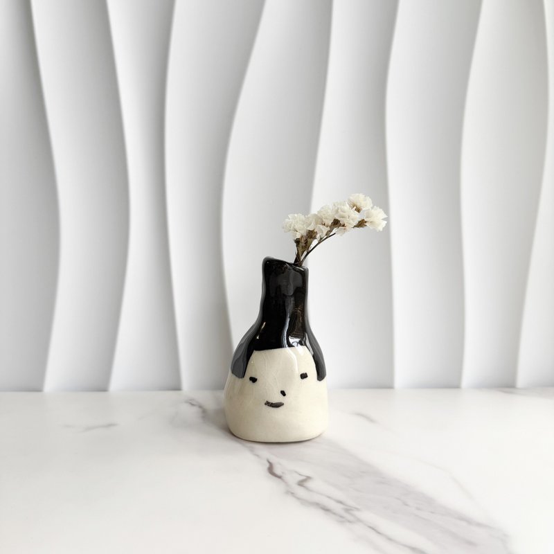 女の子の花瓶  发量决定人生高度花瓶 / 手捏 - 花瓶/陶器 - 陶 