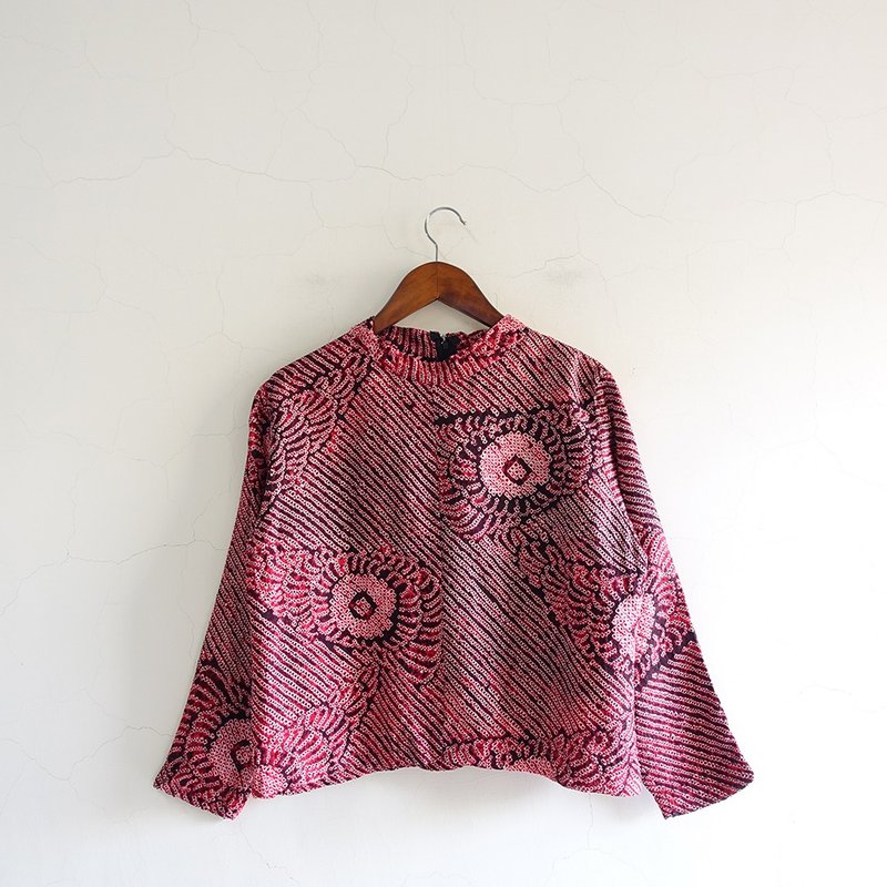 │Slowly│ 火焰/古着薄上衣 │vintage.复古.文艺 - 女装上衣 - 聚酯纤维 多色