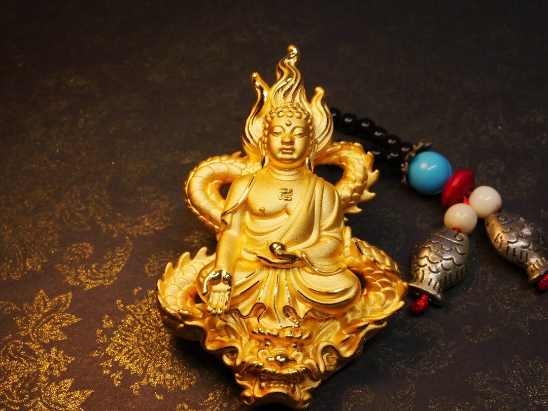 黄金坠子-如来佛主金饰坠-黄金9999 - 项链 - 24k 金 