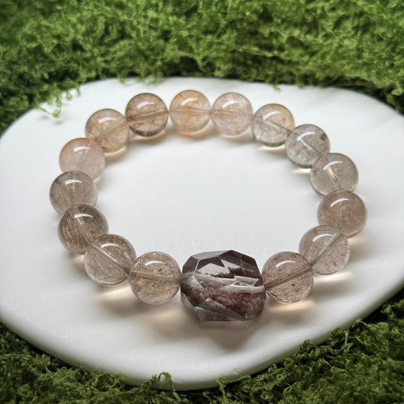 幽灵随行 铜髪晶 设计款水晶 - 手链/手环 - 水晶 咖啡色