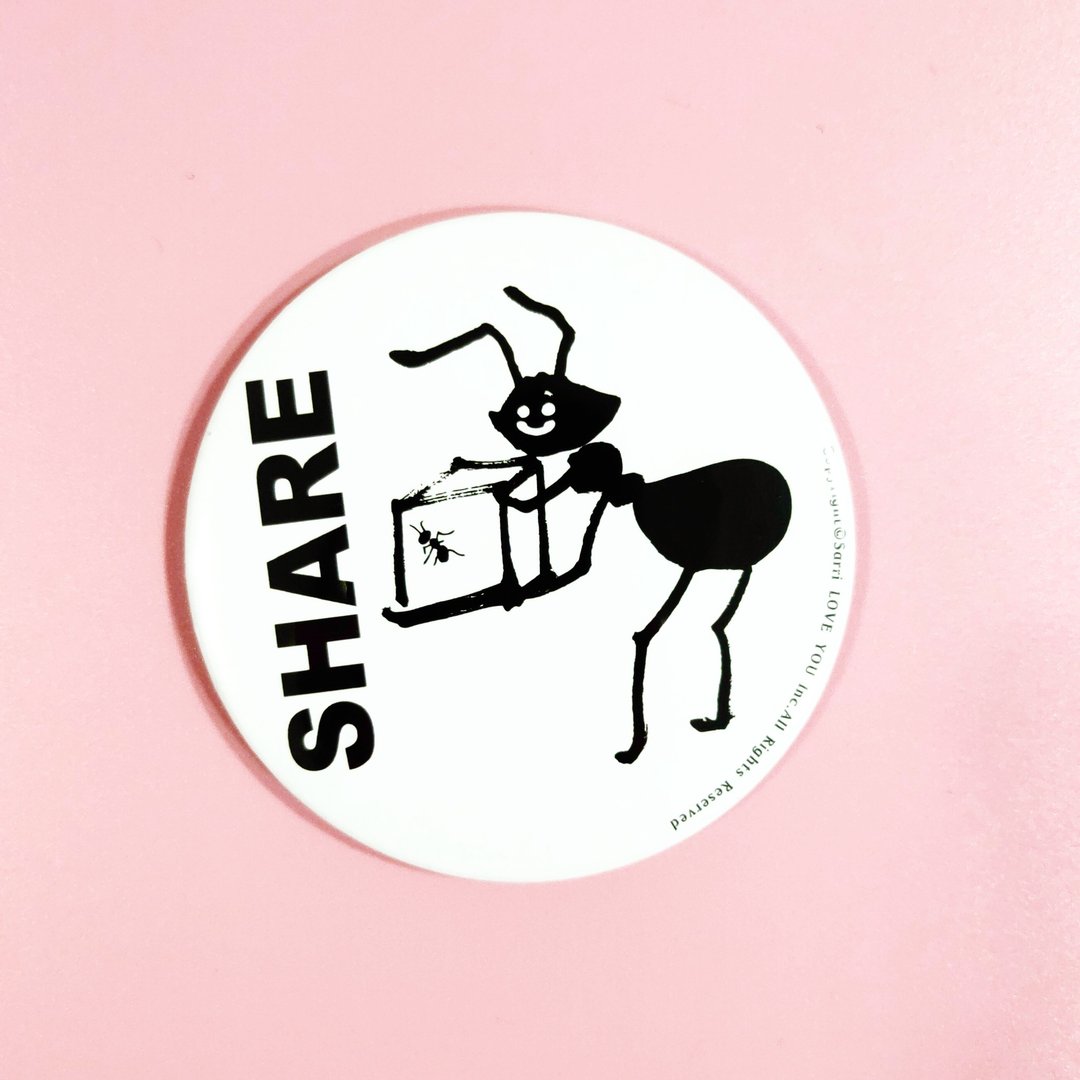 蚂蚁 share 圆磁铁 吸铁 轻磁铁 冰箱  magnet - 冰箱贴/磁贴 - 塑料 黄色