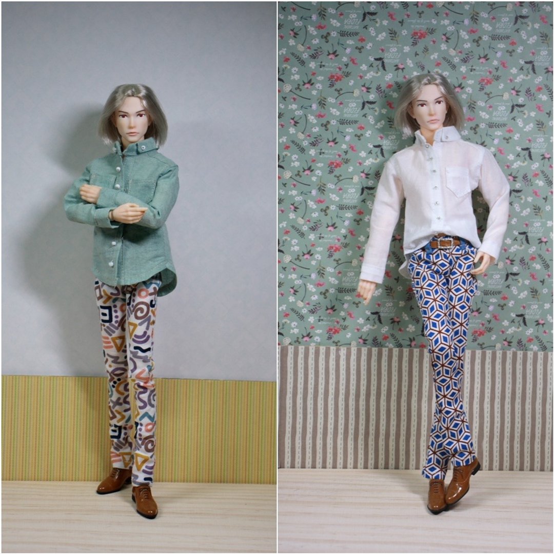 裤子+衬衫 娃娃服装 九八桃子 Bts 服装 - 其他 - 棉 多色