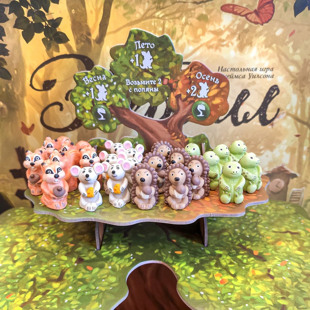 与 Everdell 棋盘游戏兼容的豪华动物代币。 - 桌游/玩具 - 其他材质 