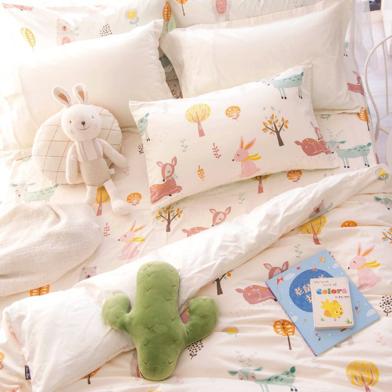 DR920 小森林 黄 /300织精梳棉/床包枕套组/床包被套组/台湾 - 寝具 - 其他材质 