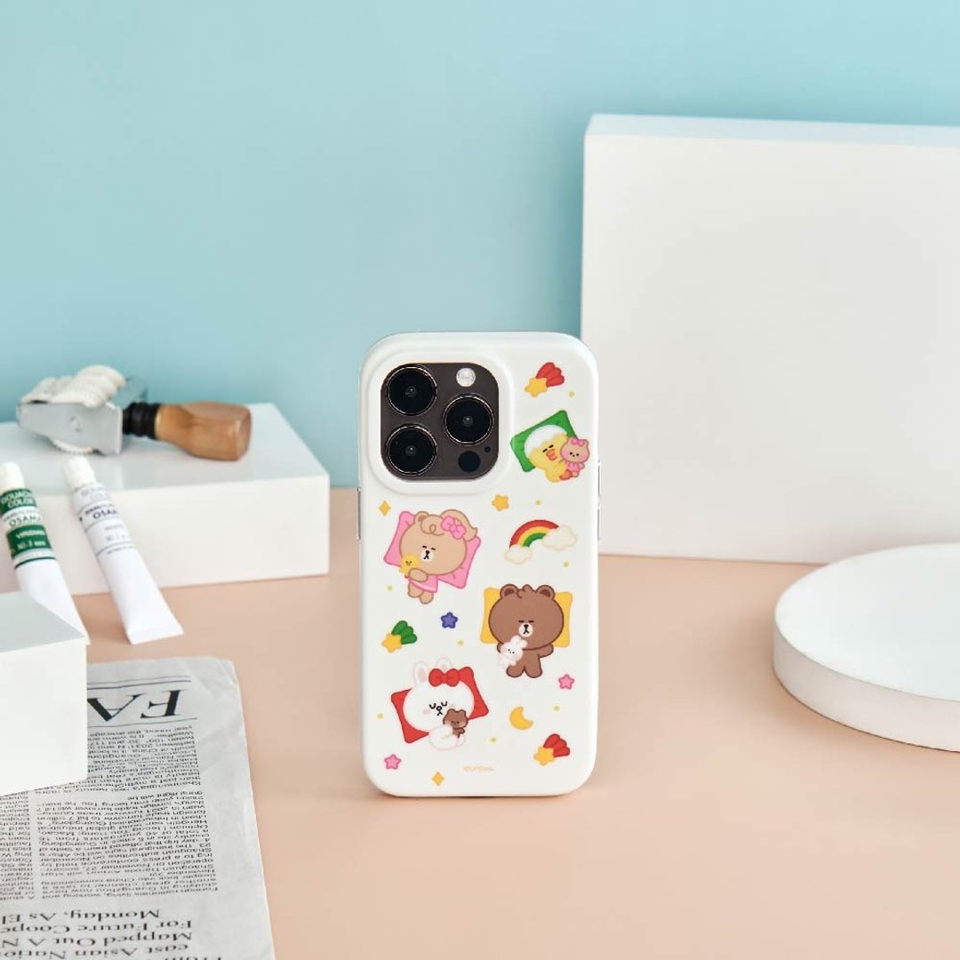 LINE FRIENDS MINI-星夜睡梦碎花防摔iPhone手机壳 - 手机壳/手机套 - 塑料 多色