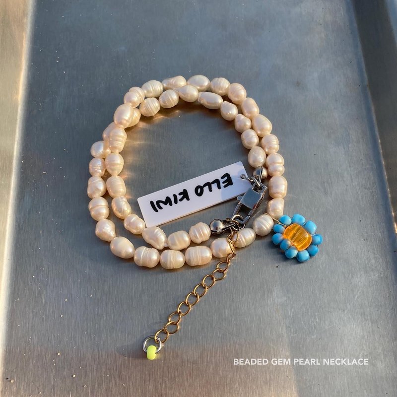 NO GRiT NO PEARL GEM CHARM 颈链 - 项链 - 珍珠 多色