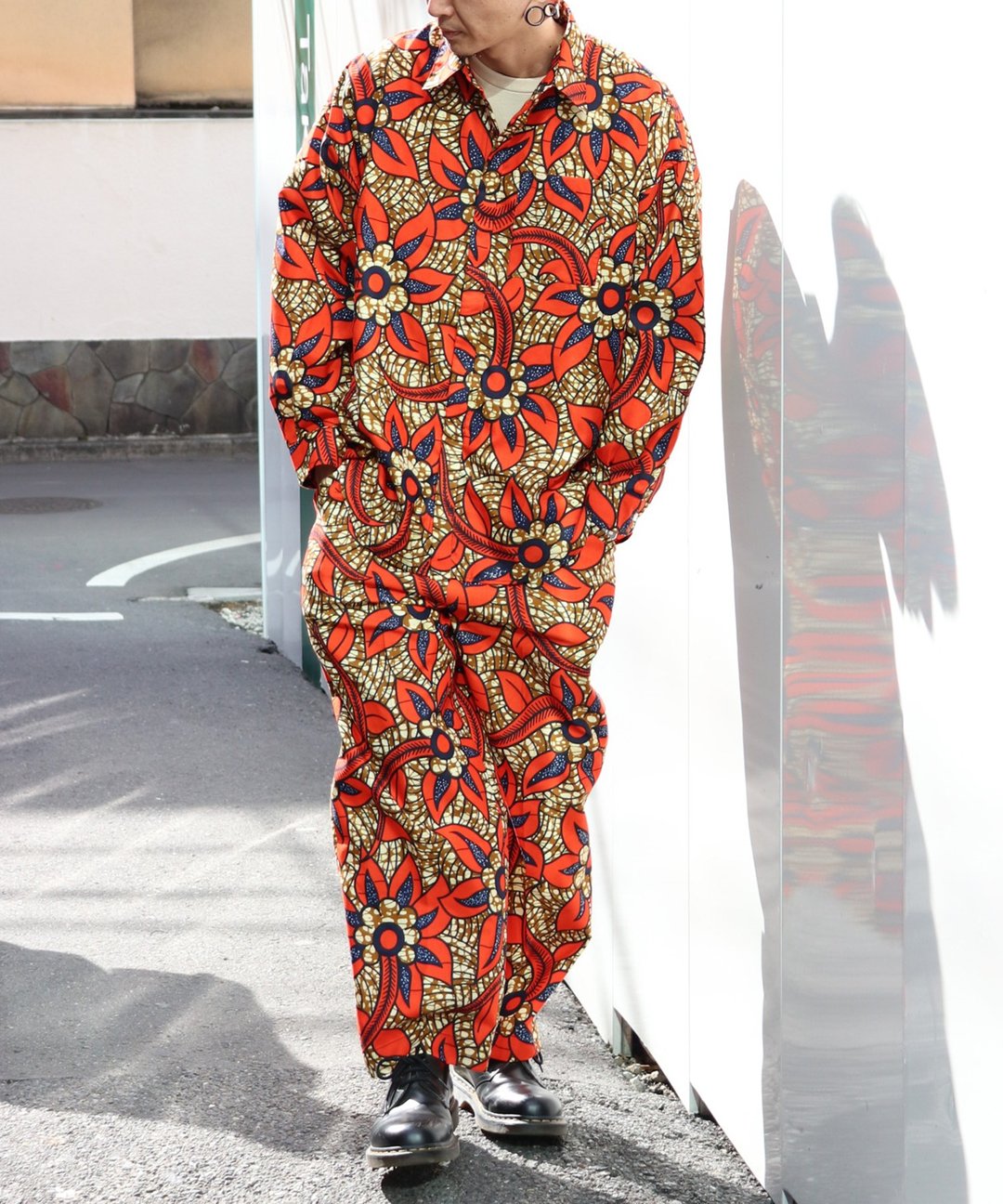 AFRICA EASY TUCK PANTS (ENERGETIC) - 中性裤装 - 聚酯纤维 橘色