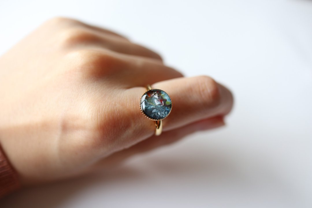 Nuance Art Ring Free No. 11-Gunjo- - 戒指 - 压克力 蓝色