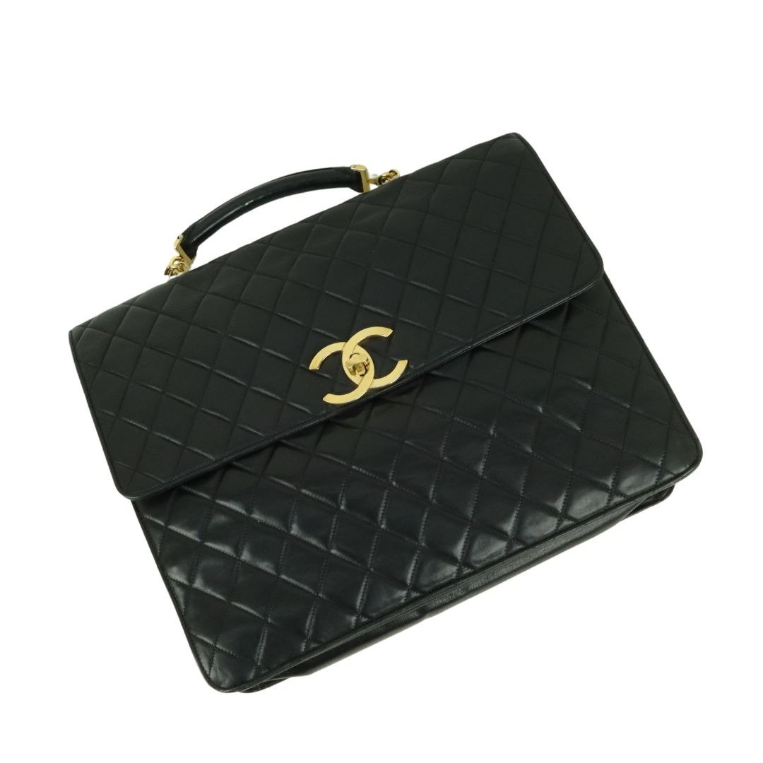 优良品 CHANEL 香奈儿 经典菱格纹 大 C Logo 商务包 (01420) - 手提包/手提袋 - 真皮 黑色