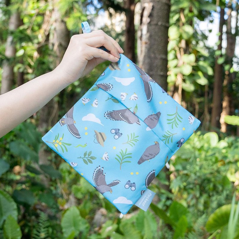 好日子 | Pockeat 小吃袋-台湾猛禽研究会-大冠鹫 - 便当盒/饭盒 - 塑料 蓝色