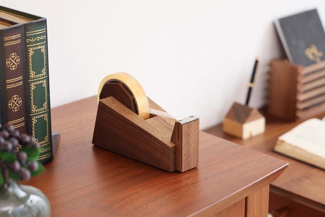 各地的着名工房 kochi Wedge 日本产工艺品 木材 樱桃木 黑胡桃木 - 纸胶带 - 木头 咖啡色