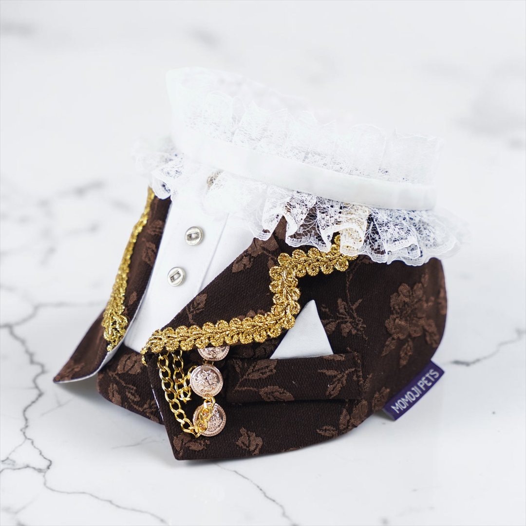 Harrington (1-Espresso Brocade) | Pet Neckwear - 衣/帽 - 聚酯纤维 咖啡色