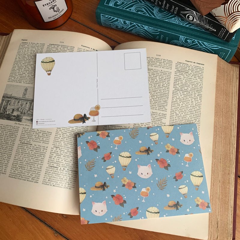 夏日时光连续图样多用途明信片-Seize the day系列_现货 - 卡片/明信片 - 纸 