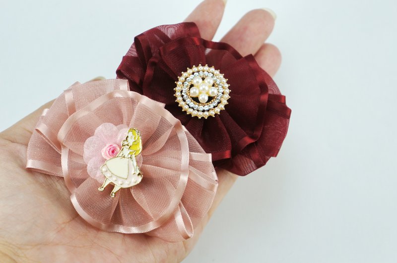 E2-发夹 - 发夹浏海夹侧夹一字夹类 雪纺 爱丽丝 - 发饰 - 其他材质 多色