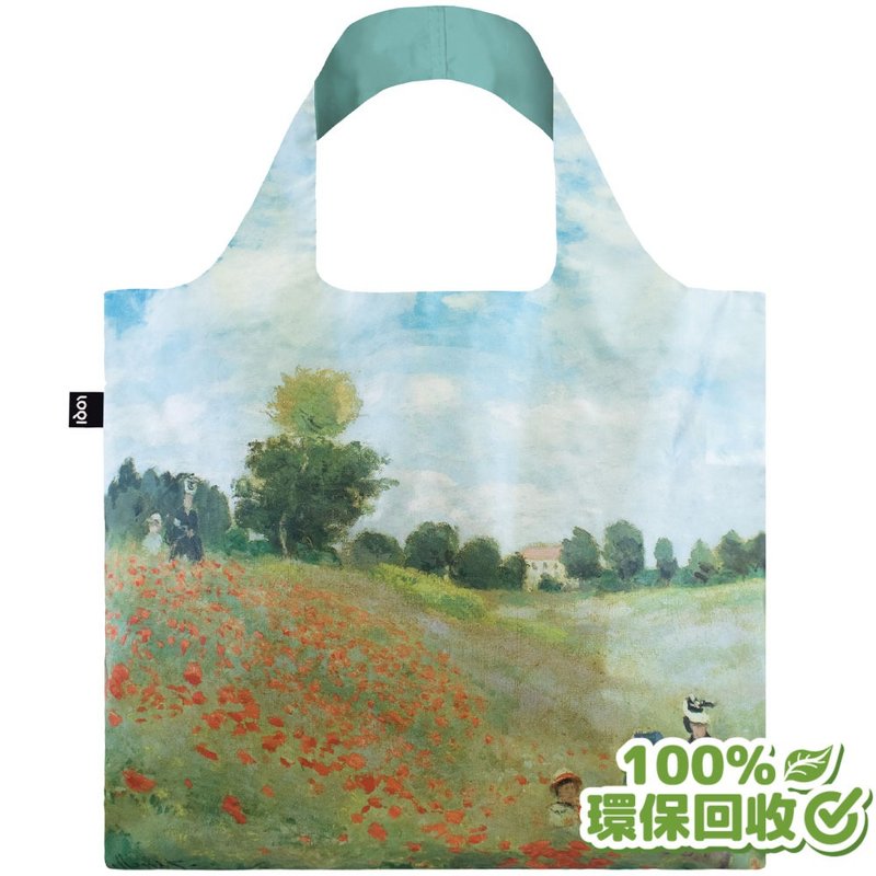 LOQI 环保材质购物袋-罂粟花田(无扣带、无暗袋) - 手提包/手提袋 - 环保材料 绿色