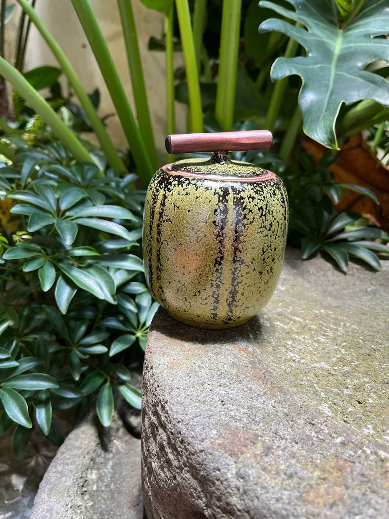 金瓜茶罐云山青/茶末绿 - 茶具/茶杯 - 陶 