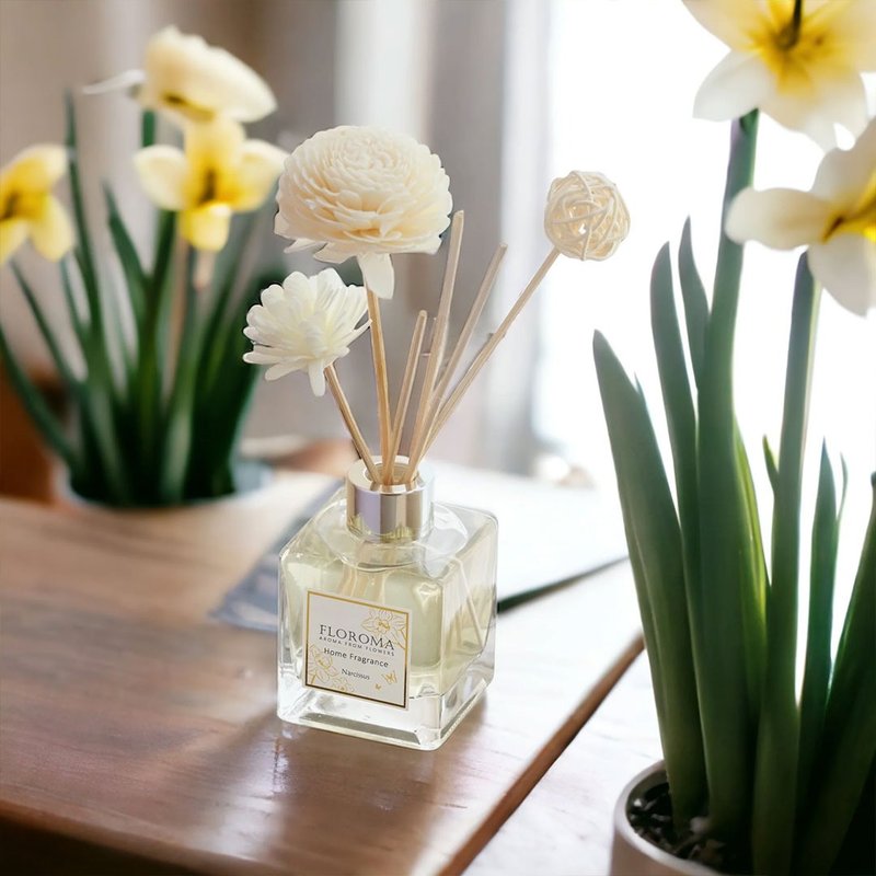 水仙花 Narcissus 室内扩香瓶 Home Diffuser - 香薰/精油/线香 - 其他材质 白色