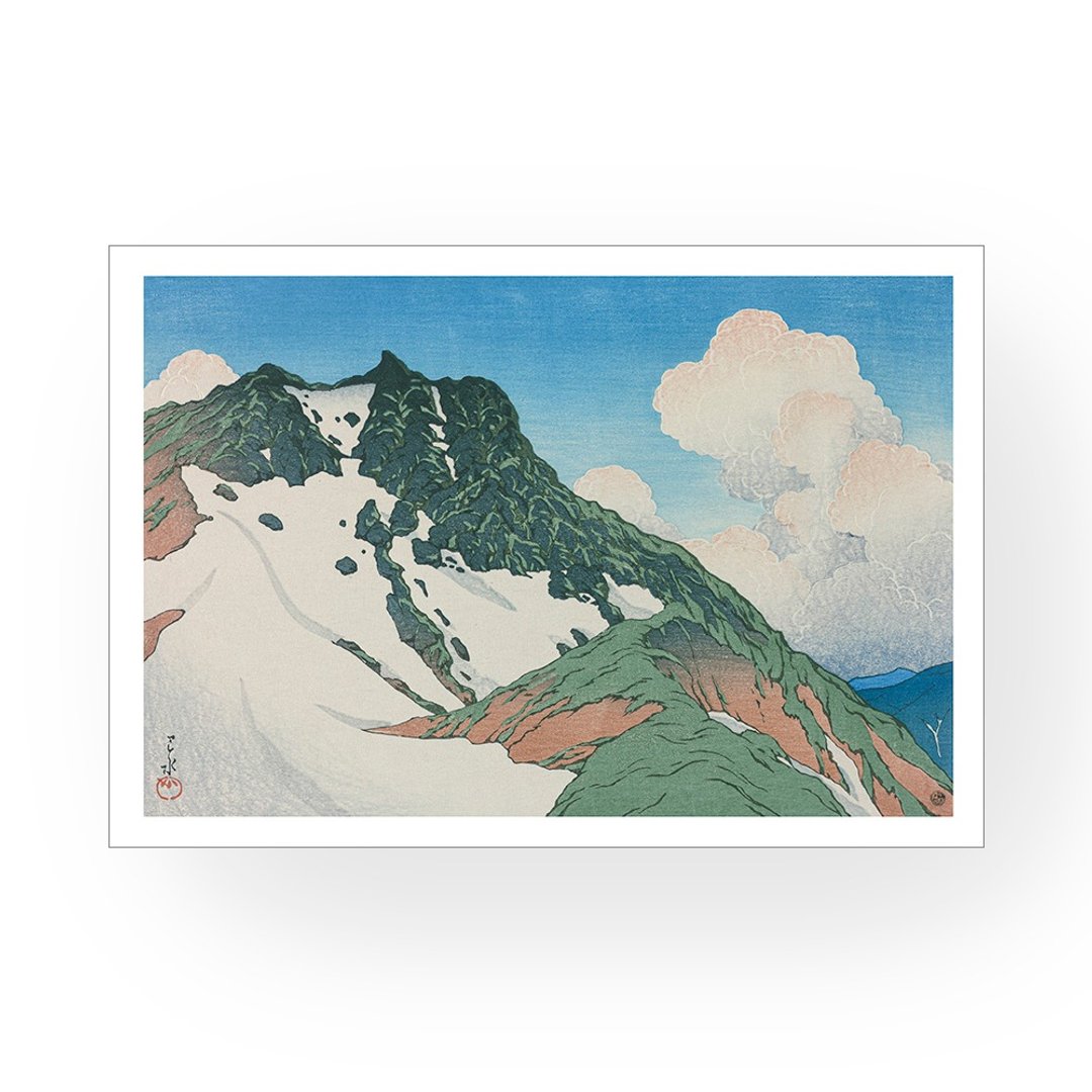 【艺术挂画】川瀬巴水 Kawase Hasuiu 一 白马山眺望朝日岳 - 海报/装饰画/版画 - 纸 