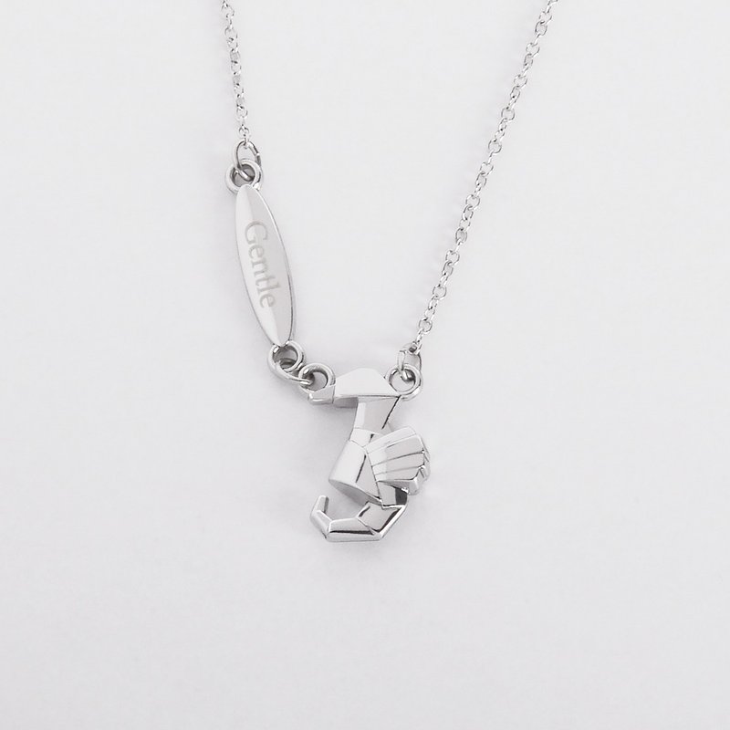 动物折纸项链 / 海马 (Gentle) | 女友闺密家人送礼纪念礼物 - 项链 - 其他金属 