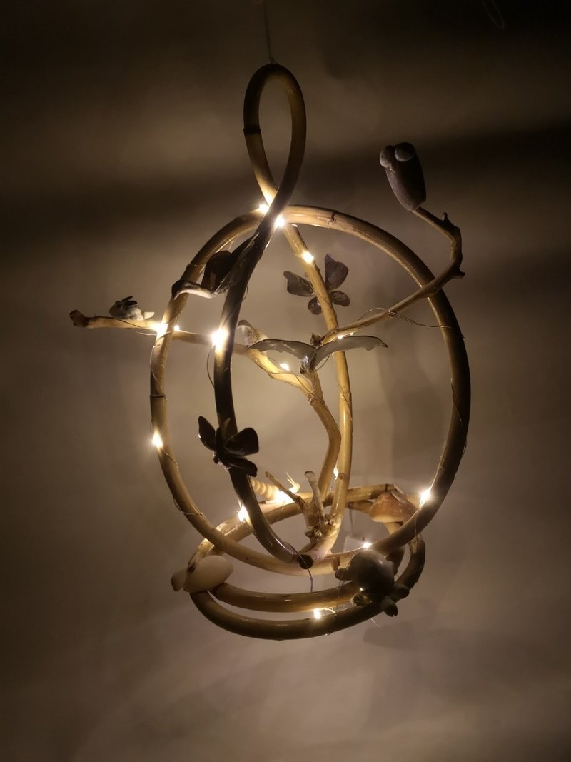 -鸟笼- 灯饰 装饰灯具 夜灯 气氛灯 手作灯 圣诞灯饰 新年灯饰 - 灯具/灯饰 - 贝壳 卡其色