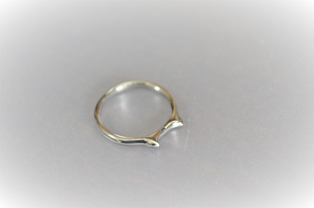 titanium ring・titanium ring・somewhat small ear・size 8.5 - 戒指 - 其他金属 银色
