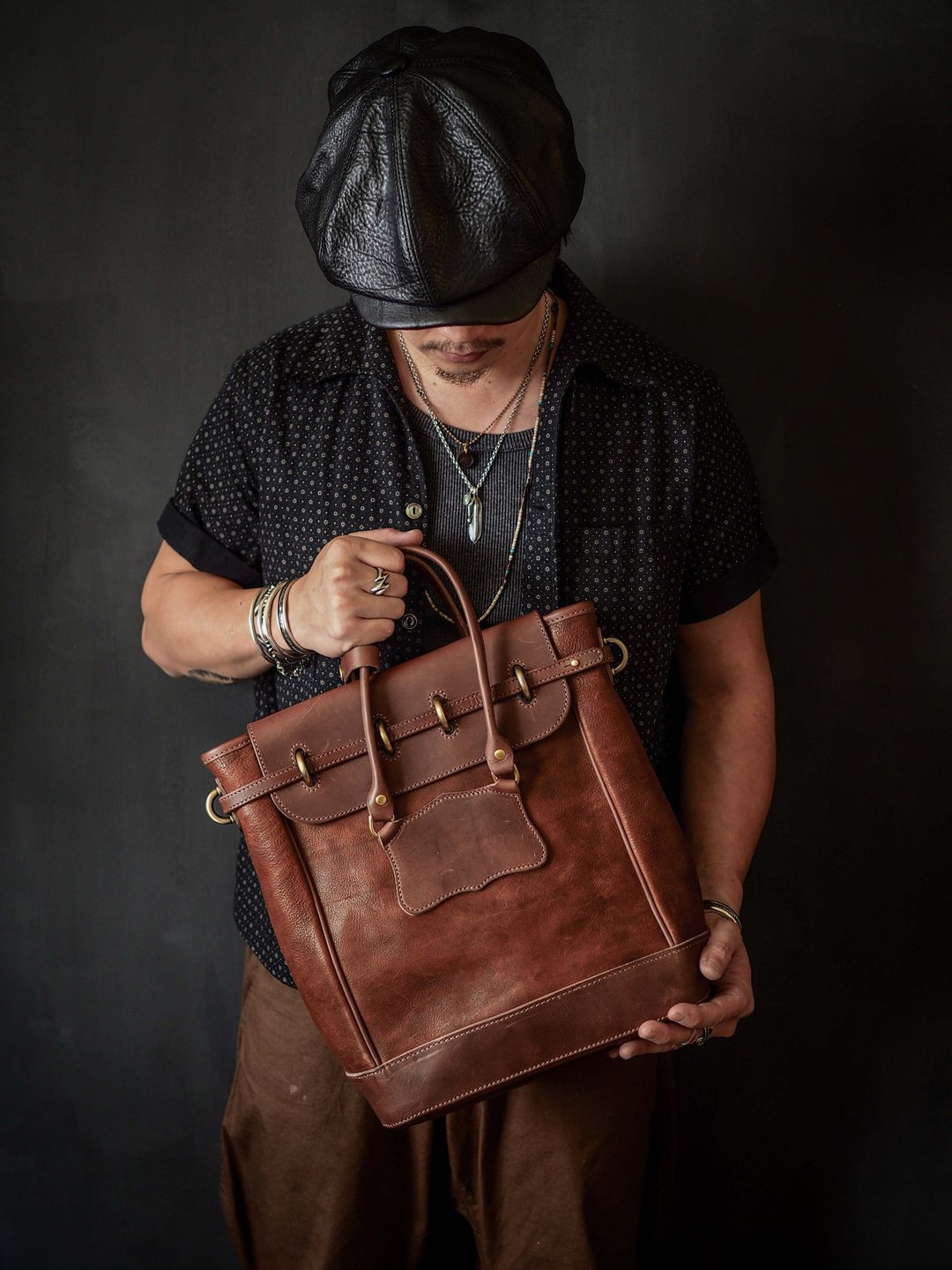 Railroad Mail Bag-铁道邮件包-Type.2 - 手提包/手提袋 - 真皮 咖啡色