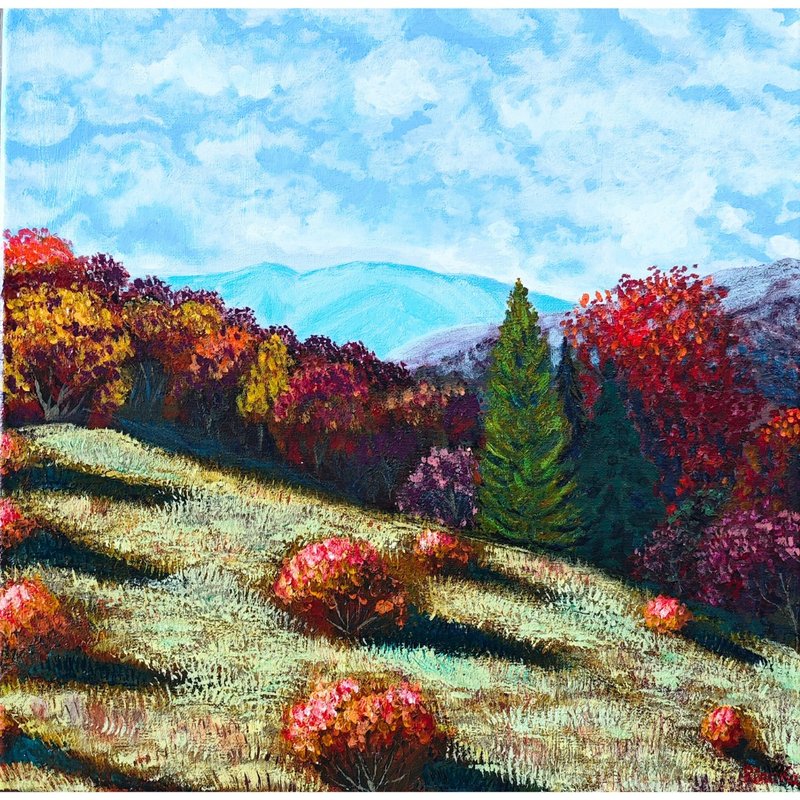秋山风景原创艺术油画 作者 RinaArtSK - 墙贴/壁贴 - 其他材质 多色