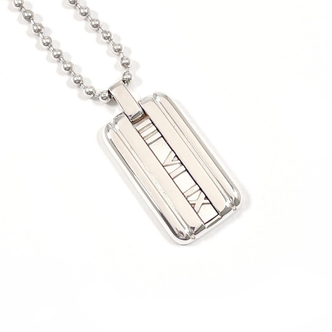 【日本直送 二手美品】蒂芬妮 TIFFANY&Co. Atlas 圆牌 珠链项链 925银 饰品 - 项链 - 纯银 银色