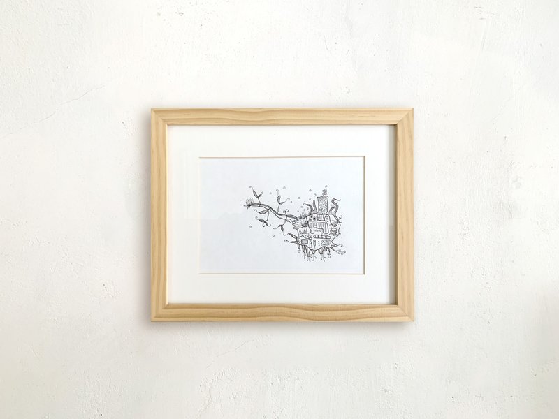 原创插画 - 艺术微喷 | 种籽 30-5 - 海报/装饰画/版画 - 纸 白色