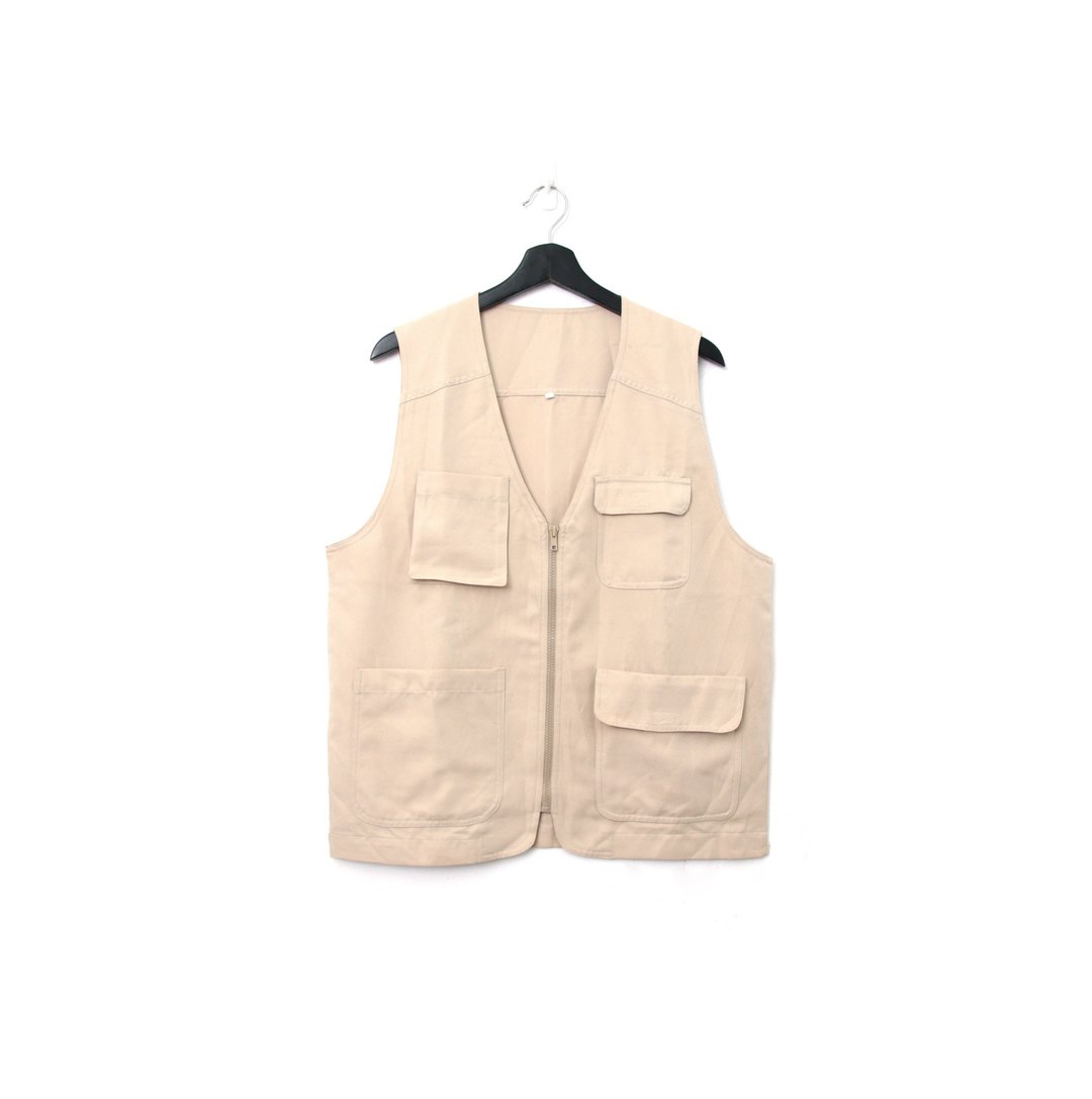 Back to Green- 登山/钓鱼背心 象牙 / vintage vest fi-18 - 男装背心 - 聚酯纤维 