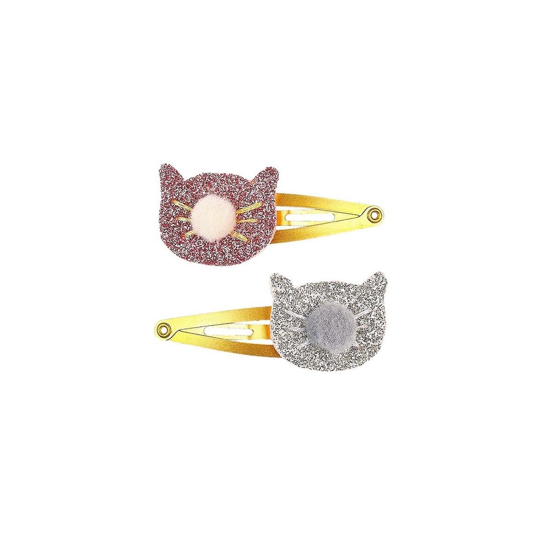 荷兰 Souza 金银渐层猫猫发夹 2 入组 - 发饰 - 尼龙 金色