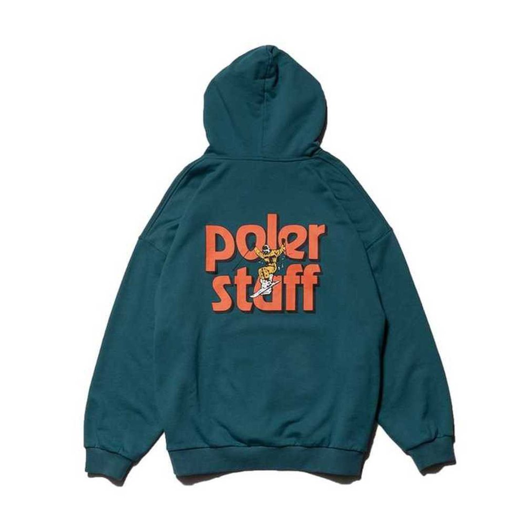 日本限定 POLER MONOSKI HOODIE 休闲连帽大学TEE 蓝绿色 - 中性连帽卫衣/T 恤 - 其他材质 蓝色