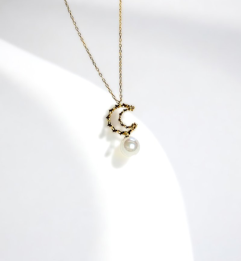 18K 日本Akoya珍珠坠链 Akoya Pearl Necklace - 项链 - 珍珠 