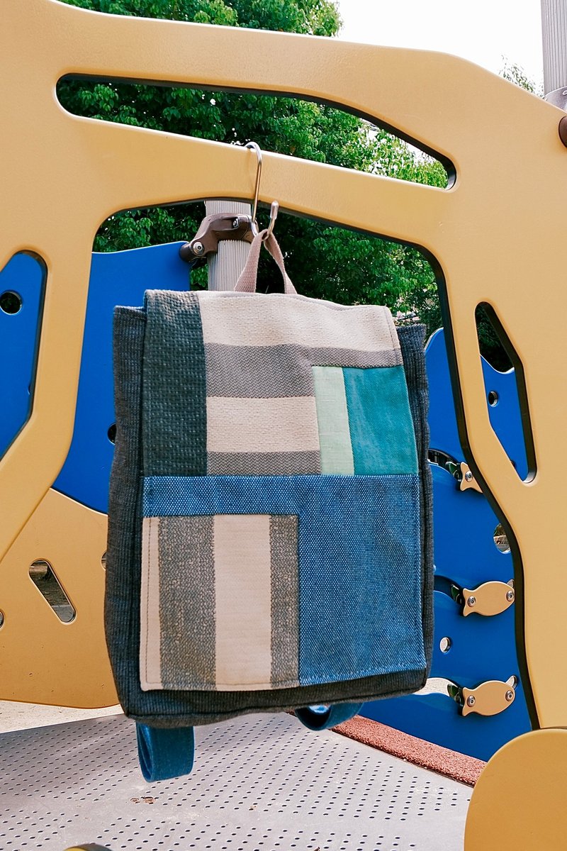 几何拼格后背包_海上的帆 - 后背包/双肩包 - 其他材质 