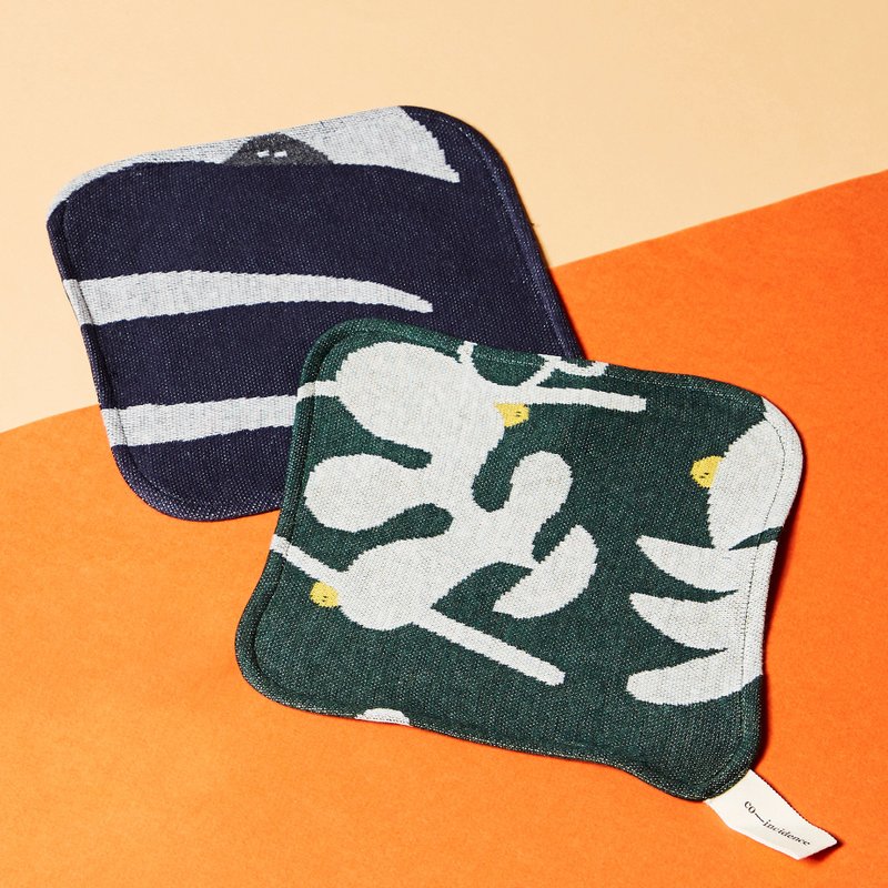 HIDE & SEEK 多用布：方形，100% 纯棉布（2 块/包） - 毛巾浴巾 - 棉．麻 蓝色