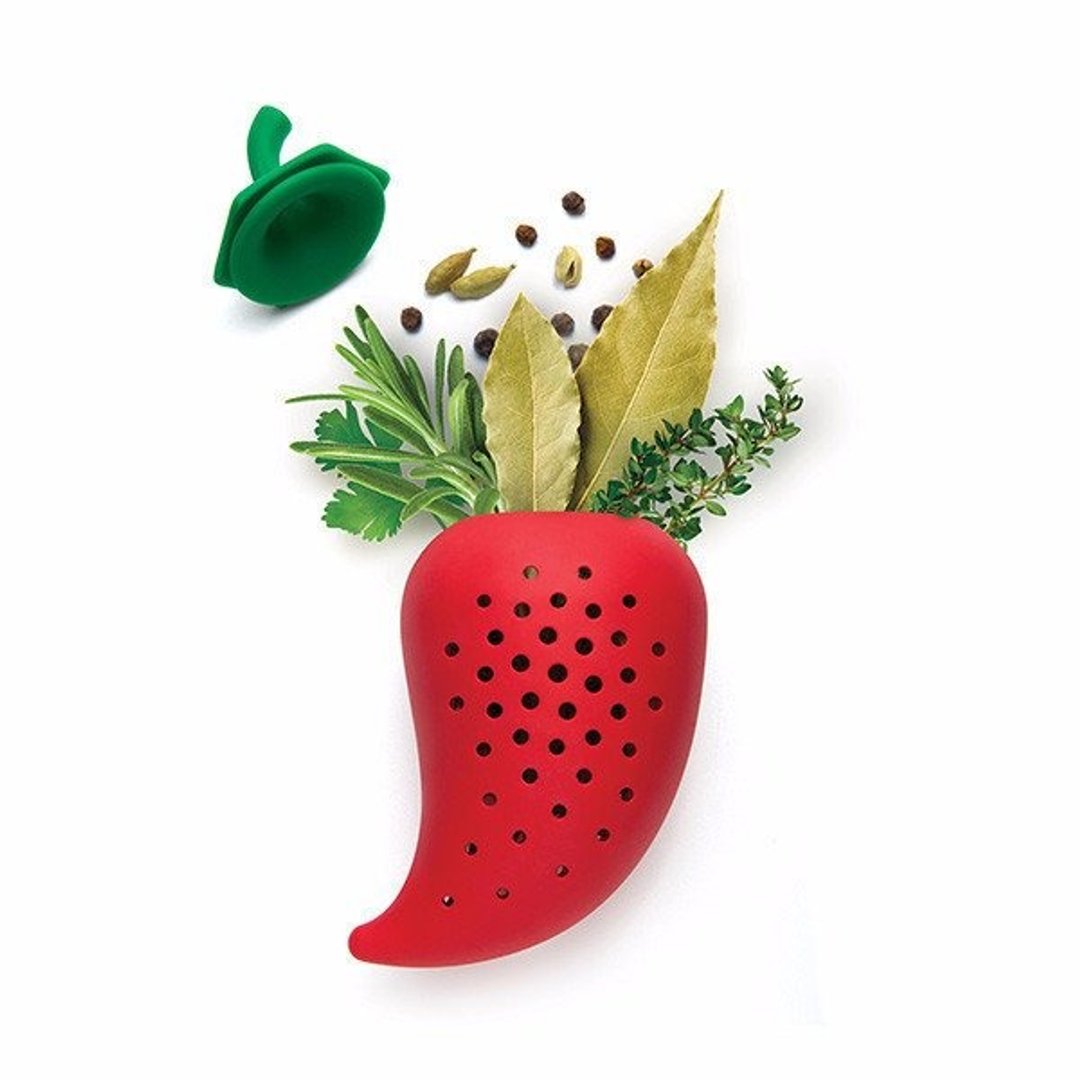 Ototo 辣椒造型香料过滤器 - 厨房用具 - 硅胶 红色