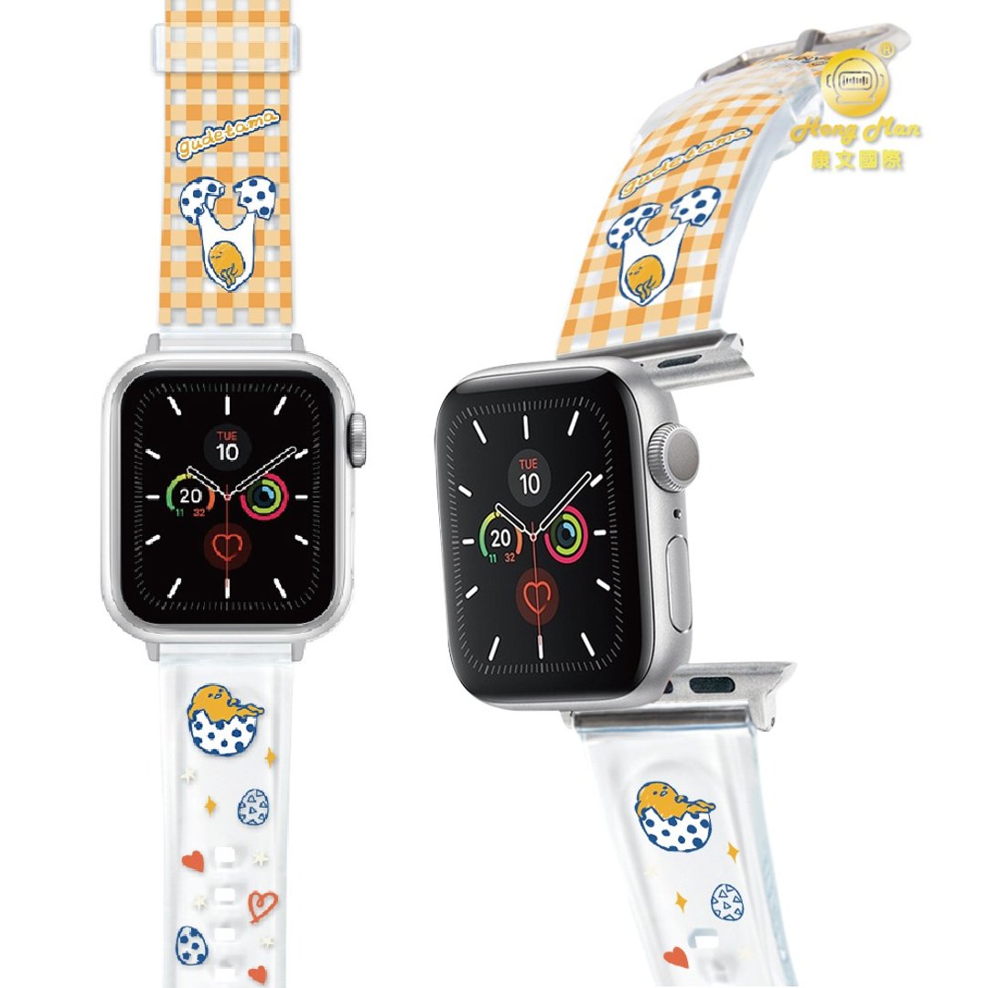三丽鸥 蛋黄哥 Apple Watch PVC果冻透明表带 GU悠然诞生 - 表带 - 塑料 橘色