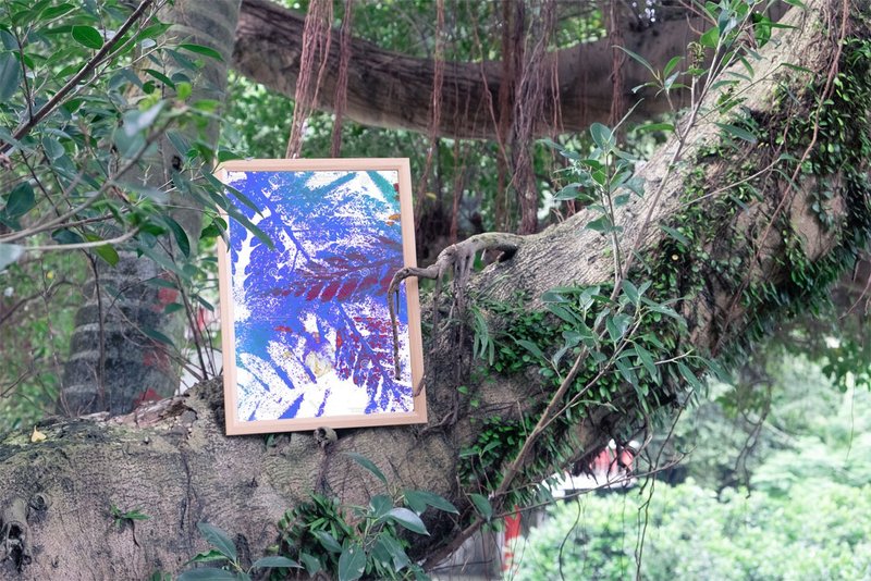 亲子活动－公园走读&蕨类采集拓印体验 －基隆小旅行大伞小伞系列 - 插画/绘画/写字 - 纸 