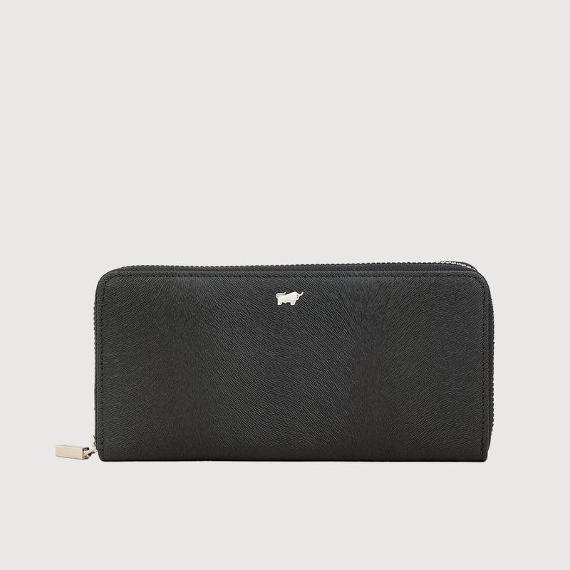 【免费赠送送礼提袋】凯瓦 13卡拉链长夹-黑色/BF860-602-BK - 皮夹/钱包 - 真皮 黑色