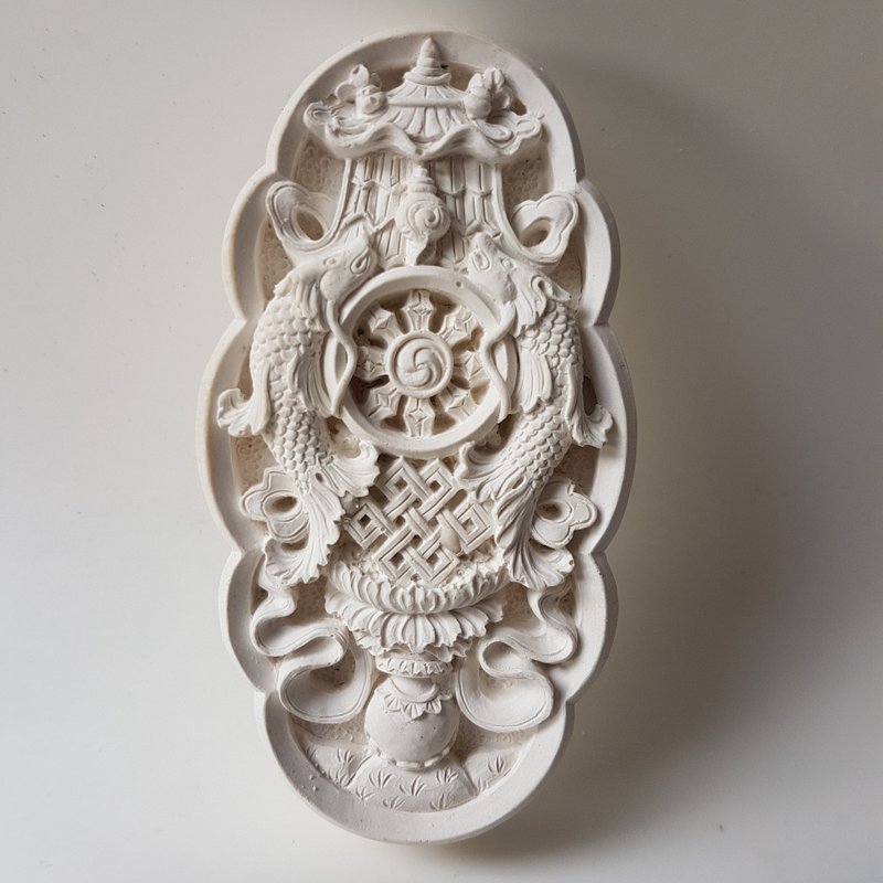 扩香石壁饰 扎西达杰 吉祥八寳 含 双北地区可当日到货 - 香薰/精油/线香 - 其他材质 白色