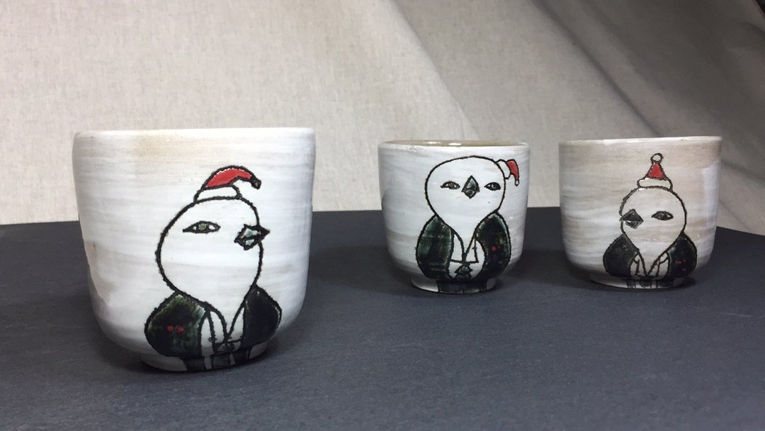 宋先生 【圣诞节的先生】 - 茶具/茶杯 - 陶 白色