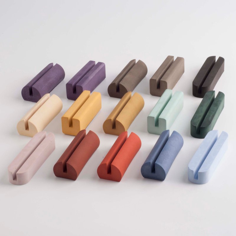 |woohuang| 台湾设计 | 水泥材质| 三款13色 | 照片座菜单座名片 - 名片架/名片座 - 水泥 