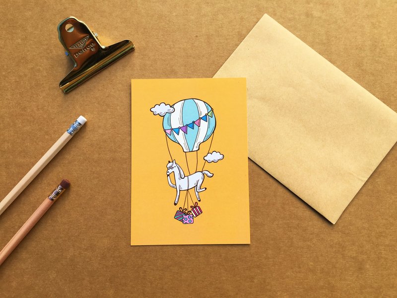 带我飞飞-明信片 - 卡片/明信片 - 纸 橘色