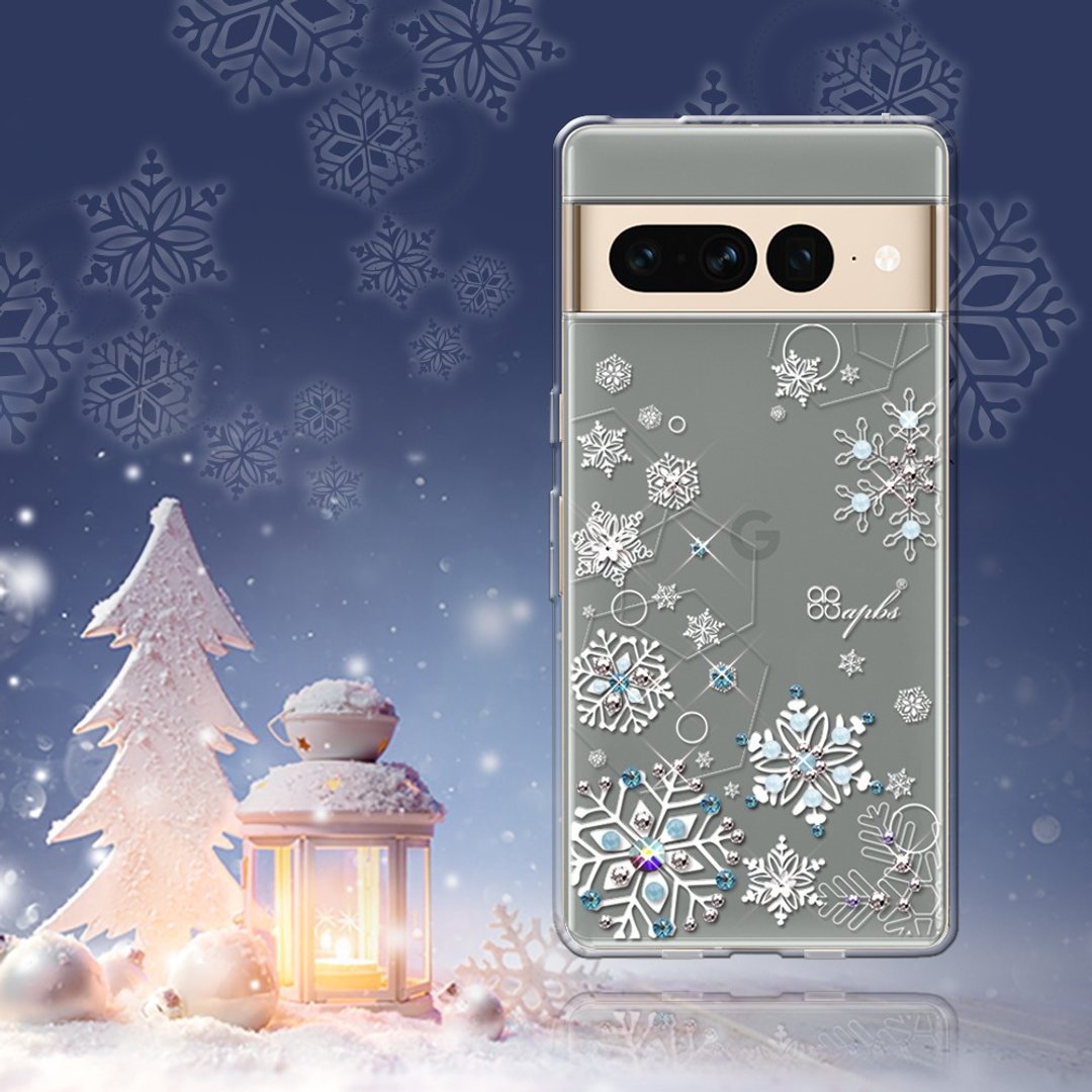 Google Pixel 7系列 轻薄军规防摔水晶彩钻手机壳-纷飞雪 - 手机壳/手机套 - 其他材质 多色