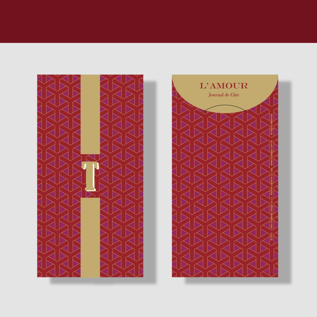 得奖  CNY New Year 2023 专属 质感信封 I Letter T (8入) - 卡片/明信片 - 纸 红色
